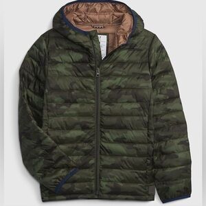 GAP Boys Camouflage Primaloft Lightweight Puffer Jacket